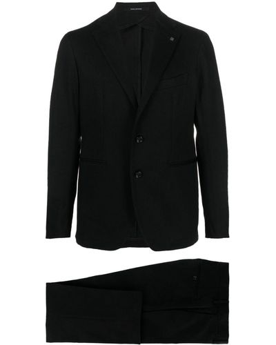 Tagliatore Notched-lapel Single-breasted Suit - Black