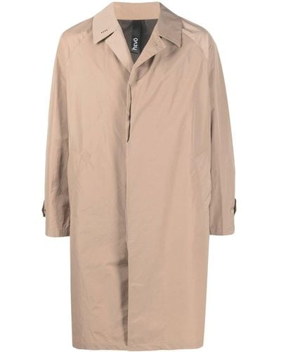 Hevò Single-breasted Trench Coat - Natural