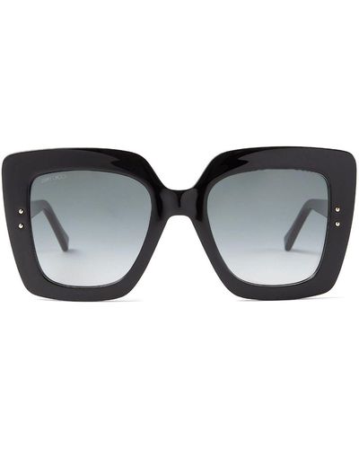 Jimmy Choo Gafas de sol cuadradas con placa del logo - Negro