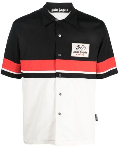Palm Angels Camisa Racing tipo bowling - Negro