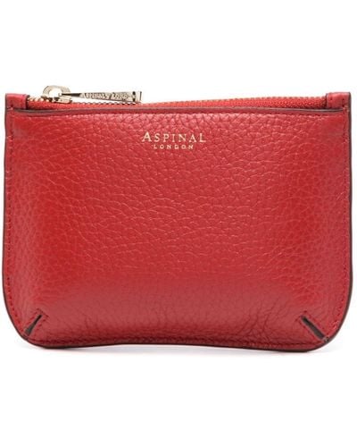 Aspinal of London Small Ella Leather Pouch Bag - Red