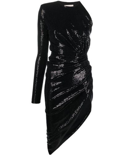 Alexandre Vauthier Microcrystal-embellished Asymmetric Dress - Black