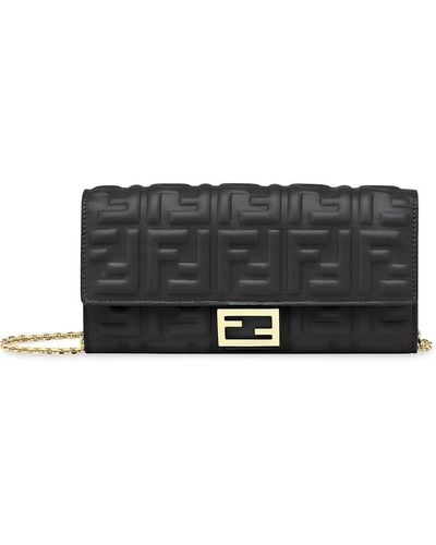 Fendi Cartera continental Baguette - Negro