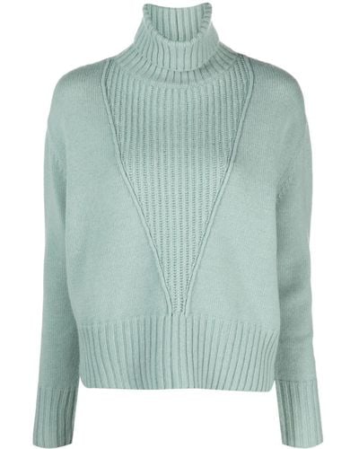 Lorena Antoniazzi Roll-neck Ribbed-knit Sweater - Green