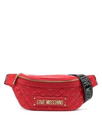 Love Moschino Logo-lettering Belt Bag - Red