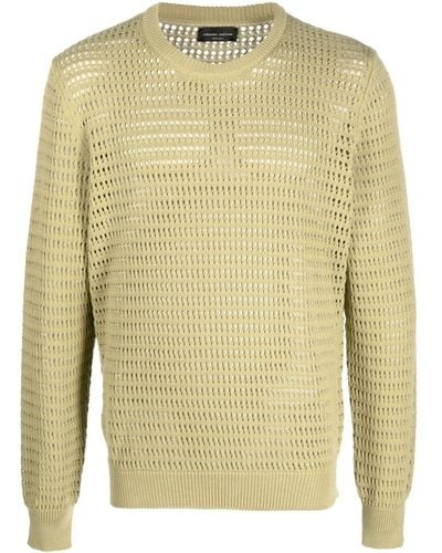 Roberto Collina Open-knit Cotton Sweater - Yellow