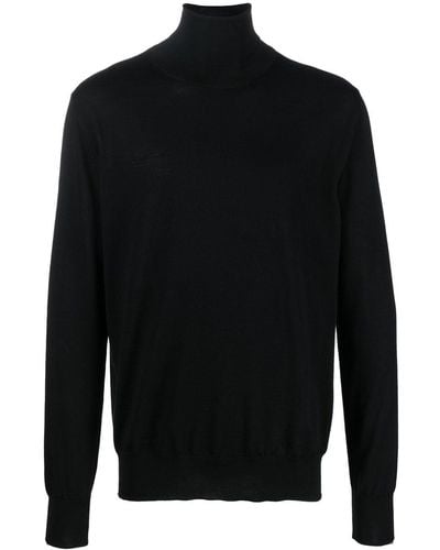 Jil Sander Fine-knit Roll-neck Sweater - Black