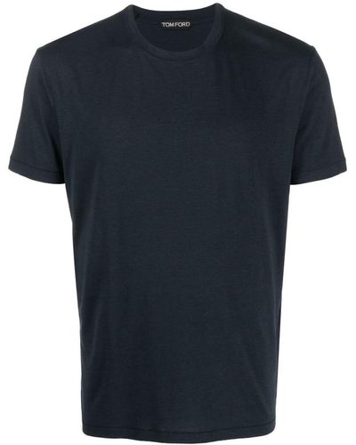 Tom Ford Camiseta con cuello redondo y manga corta - Negro
