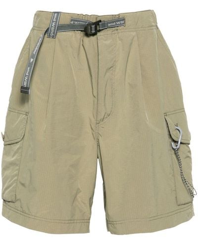 and wander Belted Ripstop Cargo Shorts - Green