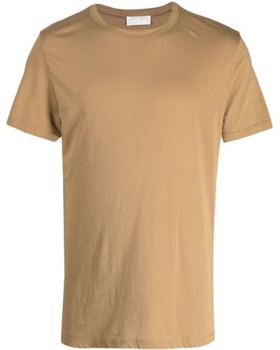 7 For All Mankind Round-neck Cotton T-shirt - Natural