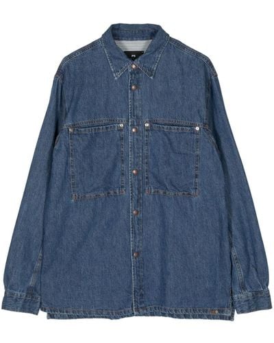 PS by Paul Smith Button Up Denim Shirt - Blue