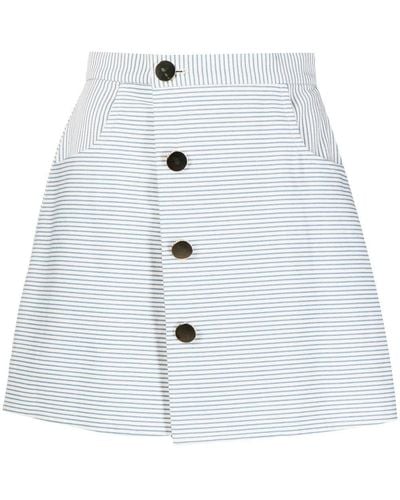 Bambah Pinstripe-print Skirt - White