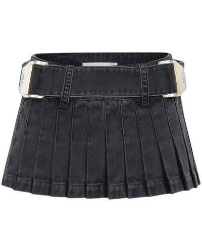 Dion Lee Darted Denim Miniskirt - Black