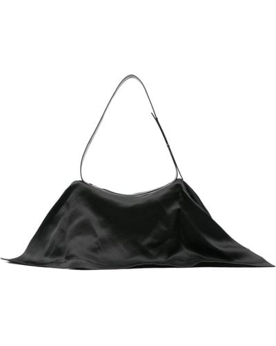 Issey Miyake Enveloping Square satin shoulder bag - Noir