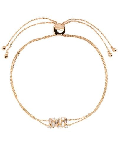 Suzanne Kalan 18kt Yellow Gold Pulley Diamond Bracelet - White