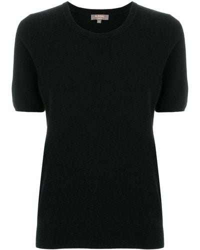 N.Peal Cashmere Camiseta con cuello redondo - Negro