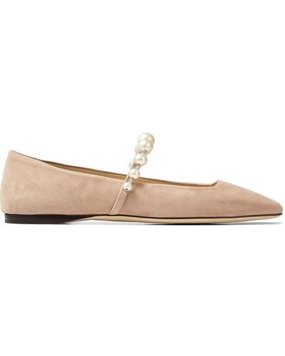 Jimmy Choo Ade Ballerina's Met Vierkante Neus - Wit