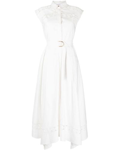 Acler Keeling Perforated-detailing Dress - White