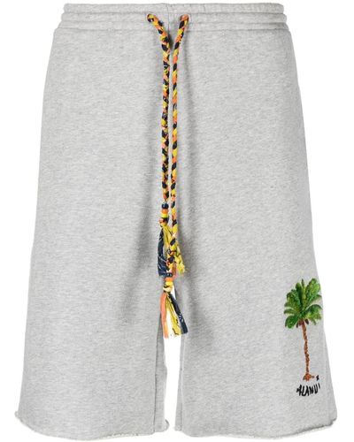 Alanui Logo-embroidered Shorts - Grey