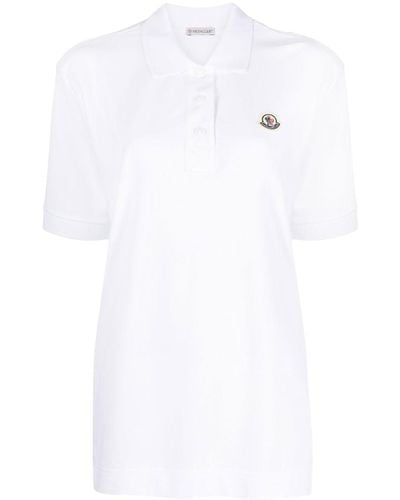 Moncler Logo-patch Short-sleeve Polo Shirt - White
