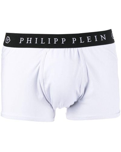 Philipp Plein Boxer con stampa grafica TM - Bianco