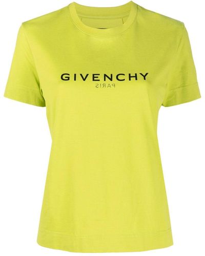 Givenchy T-Shirt mit Logo-Print - Gelb