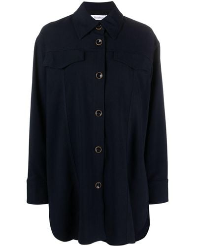 Rodebjer Pointed-collar Button-up Shirt - Blue