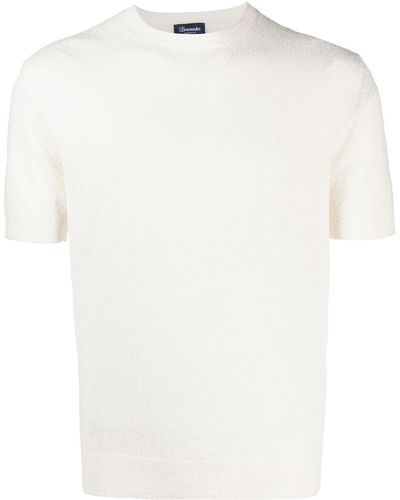 Drumohr Crew-neck Short-sleeve Sweater - White