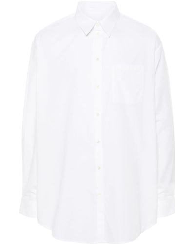 Helmut Lang Hemd aus Popeline - Weiß