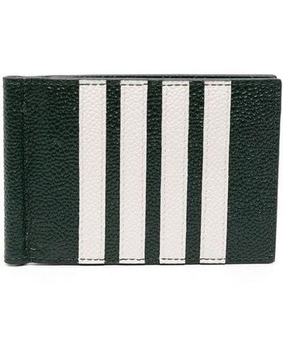 Thom Browne 4-bar Stripe Leather Wallet - Green