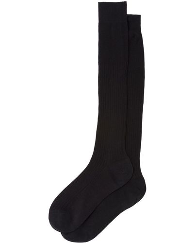 Miu Miu Ribbed Knee-length Socks - Black
