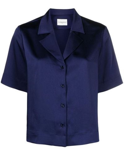 Claudie Pierlot Camisa con solapas de muesca - Azul