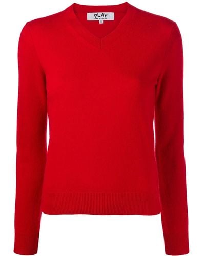 COMME DES GARÇONS PLAY Classic knit sweater - Rouge