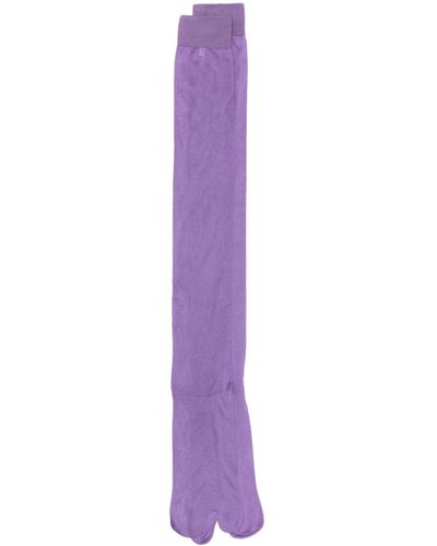 Maison Margiela Tabi Silk Knee-socks - Purple