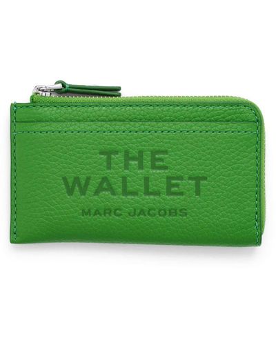 Marc Jacobs Leren Portemonnee Met Logo-reliëf - Groen