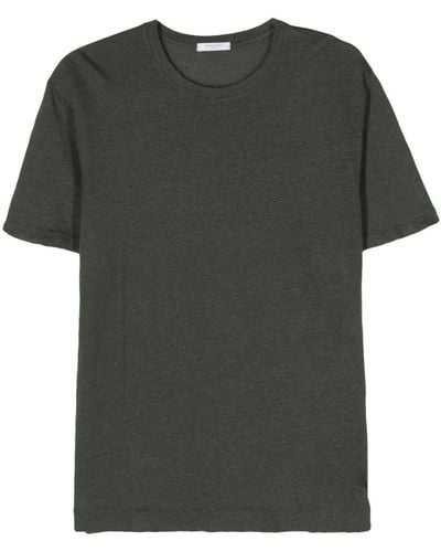 Boglioli T-Shirt aus Leinen-Jersey - Grün