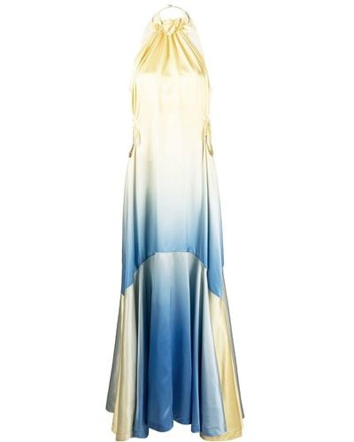 Cult Gaia Gradient-effect Halterneck Dress - Blue