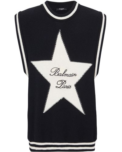 Balmain Signature Star ベスト - ブラック
