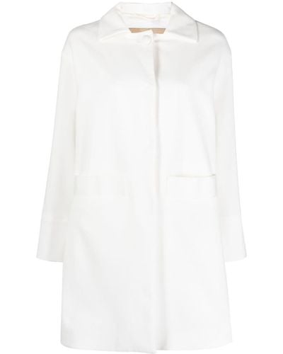 Herno Long-sleeve High-low Coat - White
