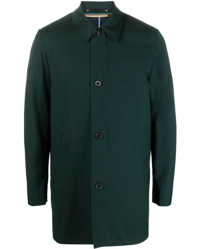 Paul Smith Parka con cierre de botón - Verde