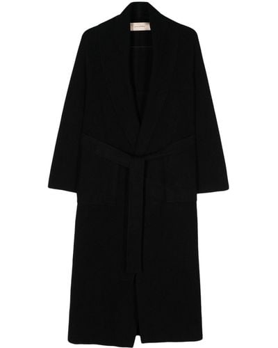 Gentry Portofino Belted Cashmere Coat - Black