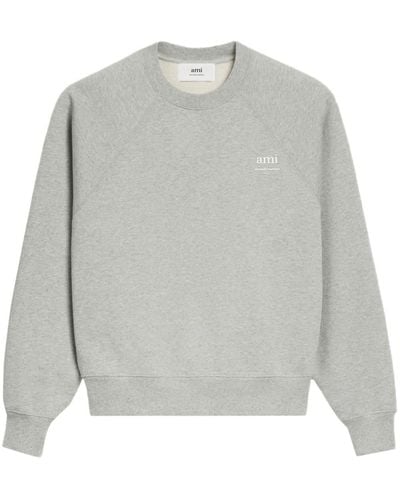 Ami Paris Sweater Met Logoprint - Grijs