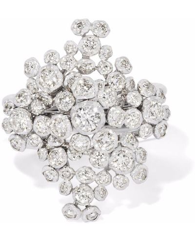 Annoushka Anello in oro bianco 18kt Marguerite con diamanti - Metallizzato