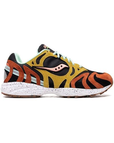 Saucony Grid Azura 2000 Panelled Sneakers - Brown