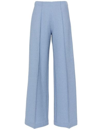 Bruno Manetti Straight-leg Cotton Pants - Blue