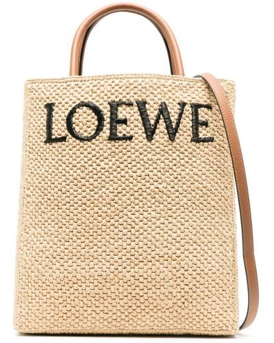 Loewe Standard A4 Raffia Tote Bag - Natural