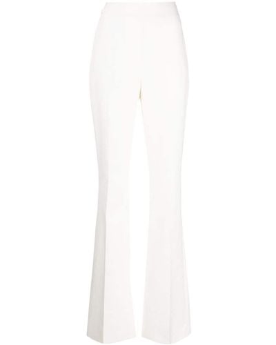 Akris Pantalon évasé à taille haute - Blanc