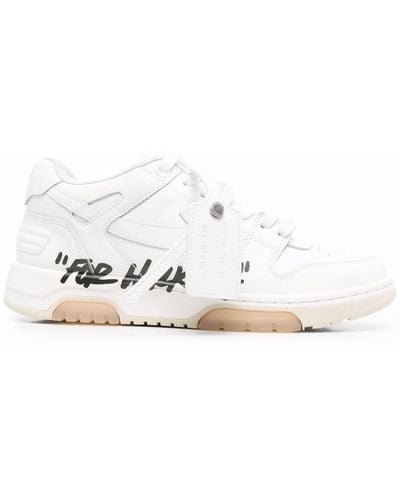 Off-White c/o Virgil Abloh Out Of Office "for Walking" Low-top Sneakers - Wit