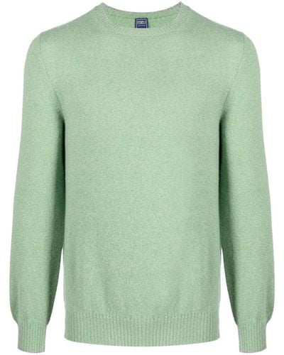 Fedeli Crew-neck Cashmere Sweater - Green
