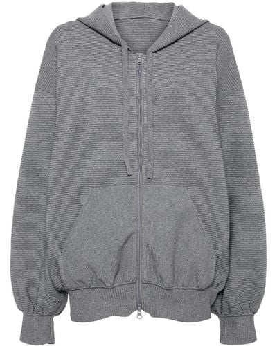 JNBY Knitted Hooded Cardigan - Grey